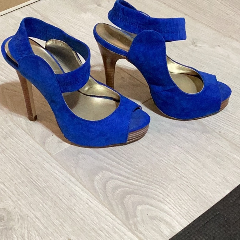 Blue Suede Heels